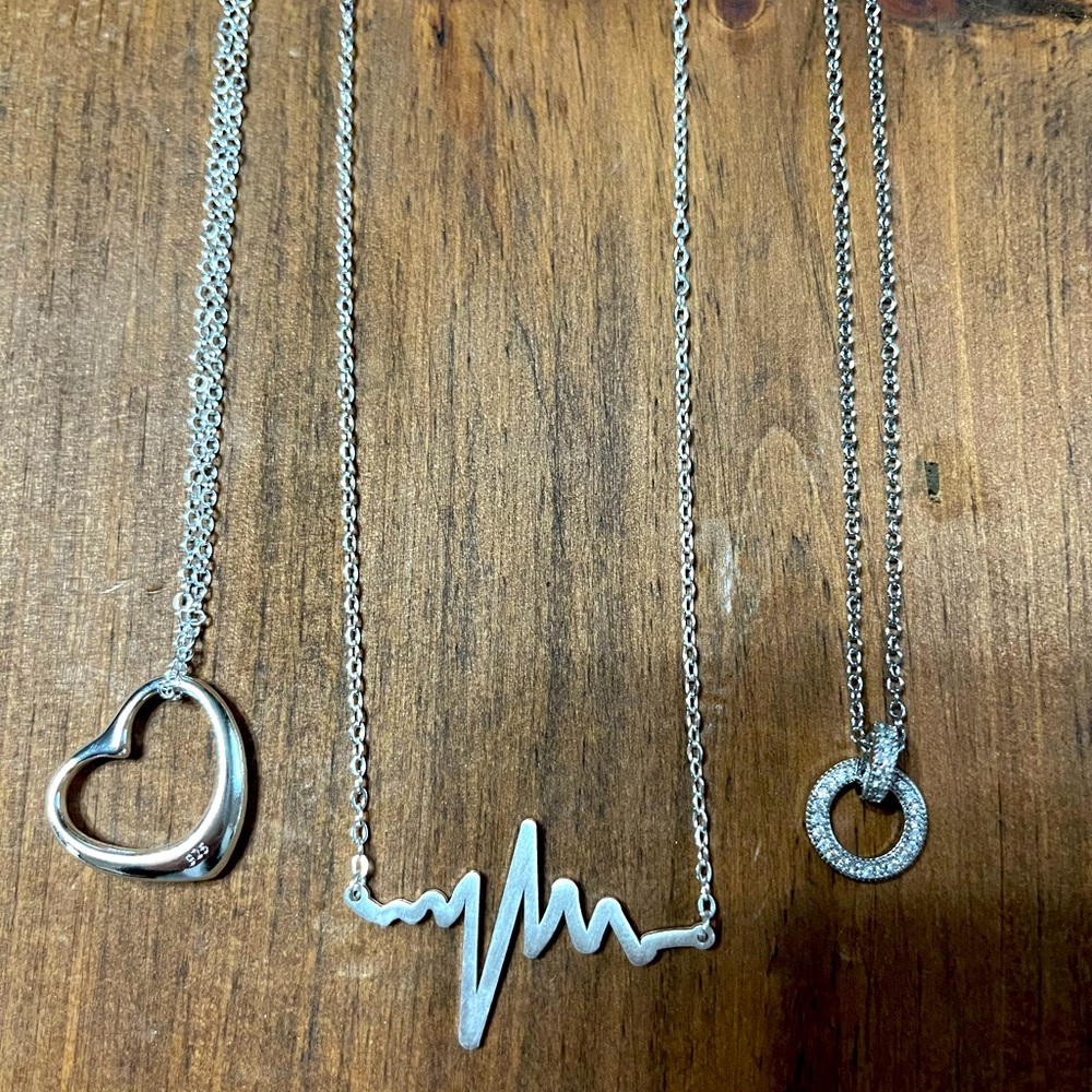 925 silver plated necklaces (3)